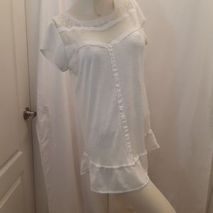 Maison Coupe White Luxury Cap Sleeve Tee